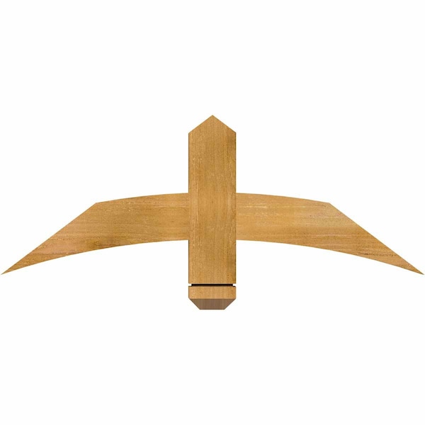 Ekena Millwork Bellingham Rough Sawn Timber Gable Bracket, Western Red Cedar, 36"W x 13"H x 2"D x 4"F, 9/12 Pitch GBW036X13X0204BEL00RWR - main